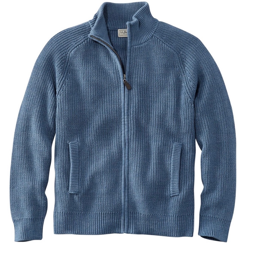 L.L. Bean Men’s Blue Sweater Full Zip | 2x